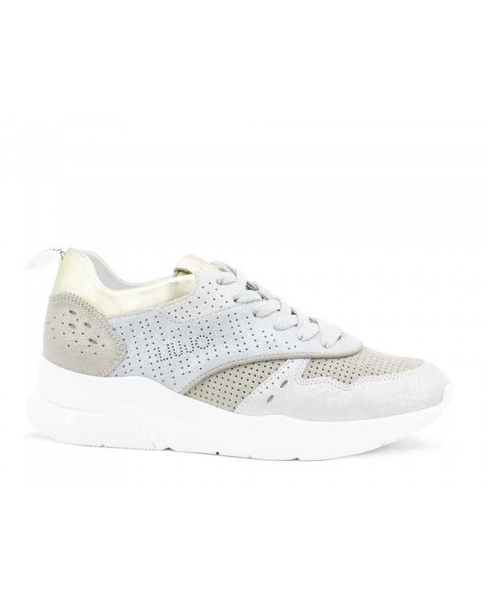 sneakers argento donna con dettagli lurex e logo traforato | LIU JO sneakers argento donna con dettagli lurex e logo traforato | LIU JO