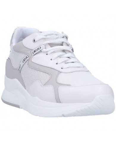 sneakers bianco donna con paillettes all-over argentate | LIU JO sneakers bianco donna con paillettes all-over argentate | LIU JO