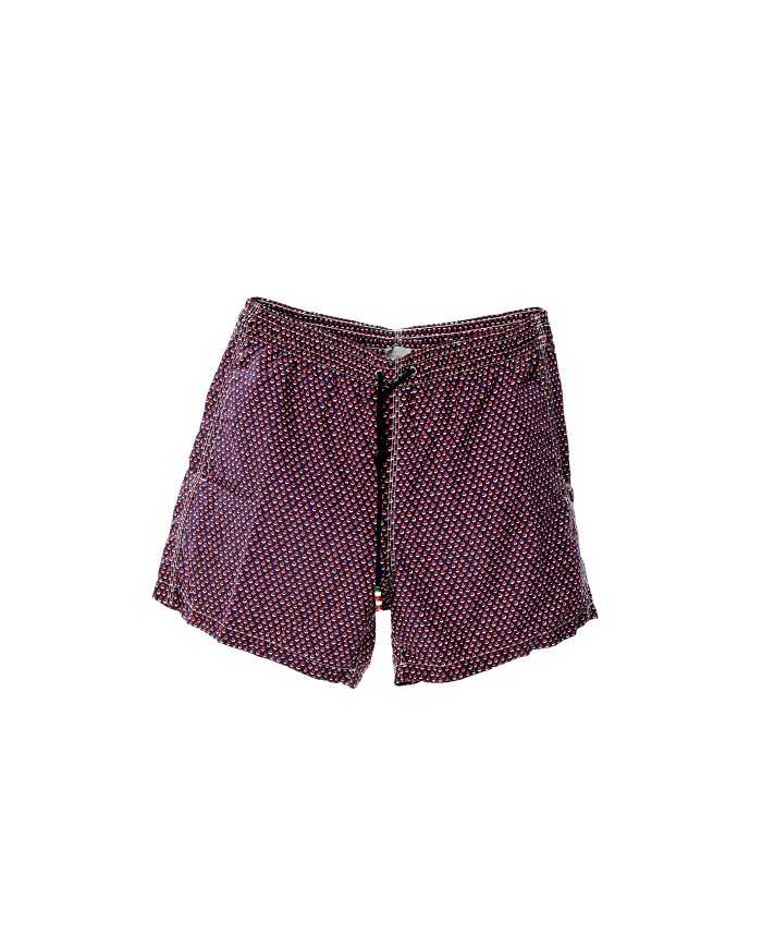costume mare stile boxer bordeaux uomo con fantasia a pallini | MALO costume mare stile boxer bordeaux uomo con fantasia a pallini | MALO