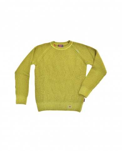 maglione senape da uomo ricamato in Italia | BOB maglione senape da uomo ricamato in Italia | BOB