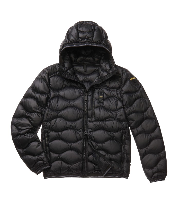 tricky drawer Contemporary Piumino BLAUER black con cappuccio in Nylon fisso trapunta a Onda 004719 2022 tricky drawer Contemporary Piumino BLAUER black con cappuccio in Nylon fisso trapunta a Onda 004719 2022