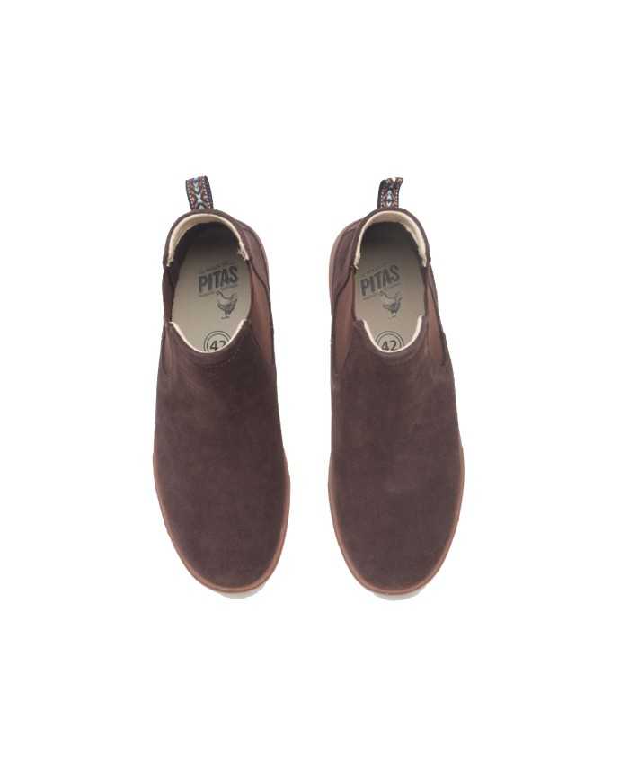 stivaletto brown uomo etichetta logata sopra e dietro | WALK IN PITAS stivaletto brown uomo etichetta logata sopra e dietro | WALK IN PITAS