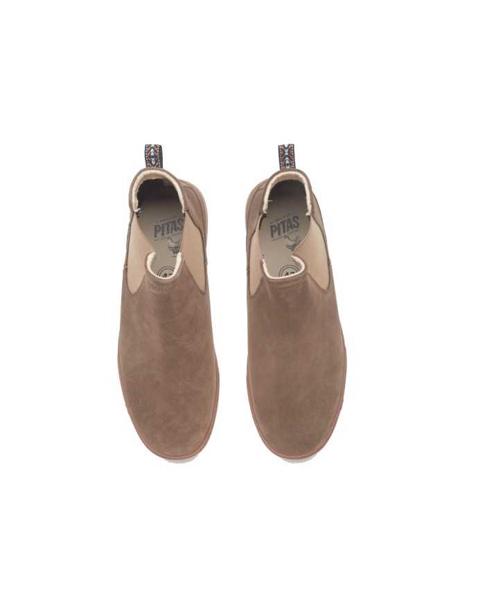 stivaletto kaki uomo etichetta logata sopra e dietro | WALK IN PITAS stivaletto kaki uomo etichetta logata sopra e dietro | WALK IN PITAS