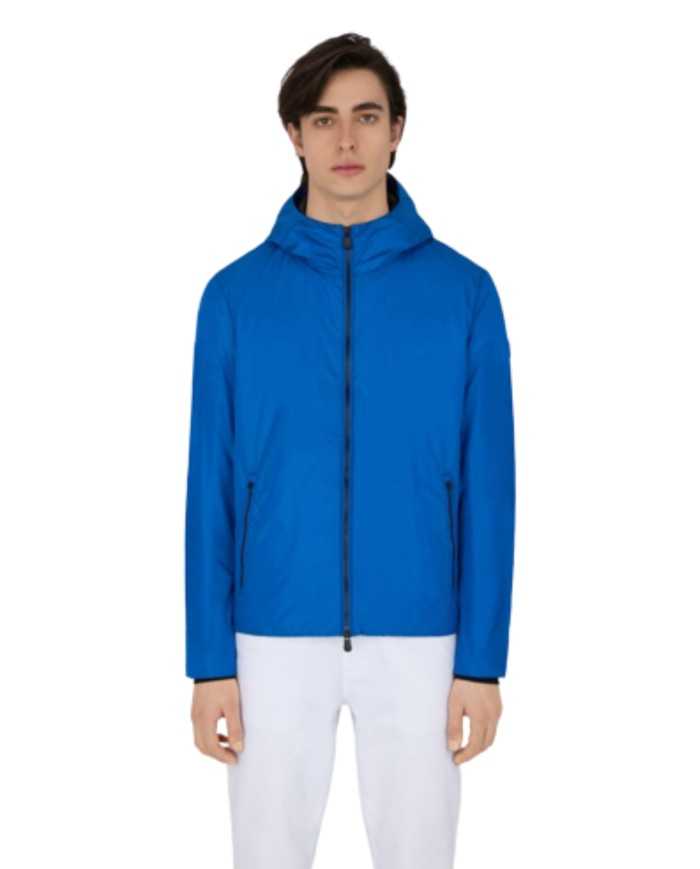 giacca waterproof astral blue da uomo logato su manica | SAVE THE DUCK giacca waterproof astral blue da uomo logato su manica | SAVE THE DUCK