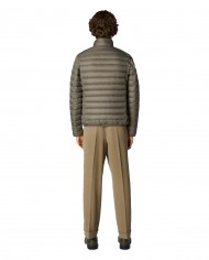 piumino mud grey da uomo logato in contrasto | SAVE THE DUCK