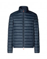 piumino blue black da uomo logato in contrasto | SAVE THE DUCK piumino blue black da uomo logato in contrasto | SAVE THE DUCK