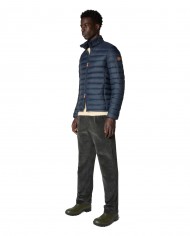 piumino blue black da uomo logato in contrasto | SAVE THE DUCK piumino blue black da uomo logato in contrasto | SAVE THE DUCK