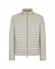 piumino impermeabile moonston grey da uomo con logo | SAVE THE DUCK piumino impermeabile moonston grey da uomo con logo | SAVE THE DUCK