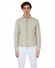 piumino impermeabile moonston grey da uomo con logo | SAVE THE DUCK piumino impermeabile moonston grey da uomo con logo | SAVE THE DUCK