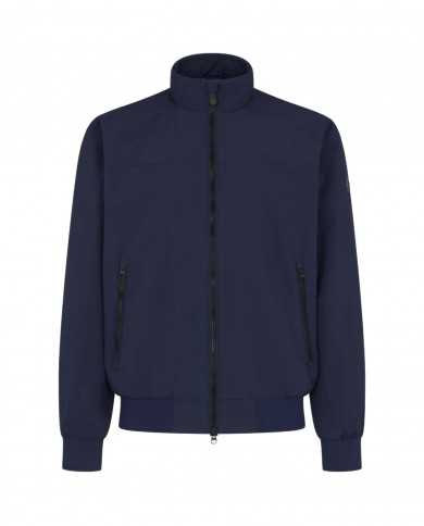 giacca stile harrington navy blue da uomo con logo | SAVE THE DUCK