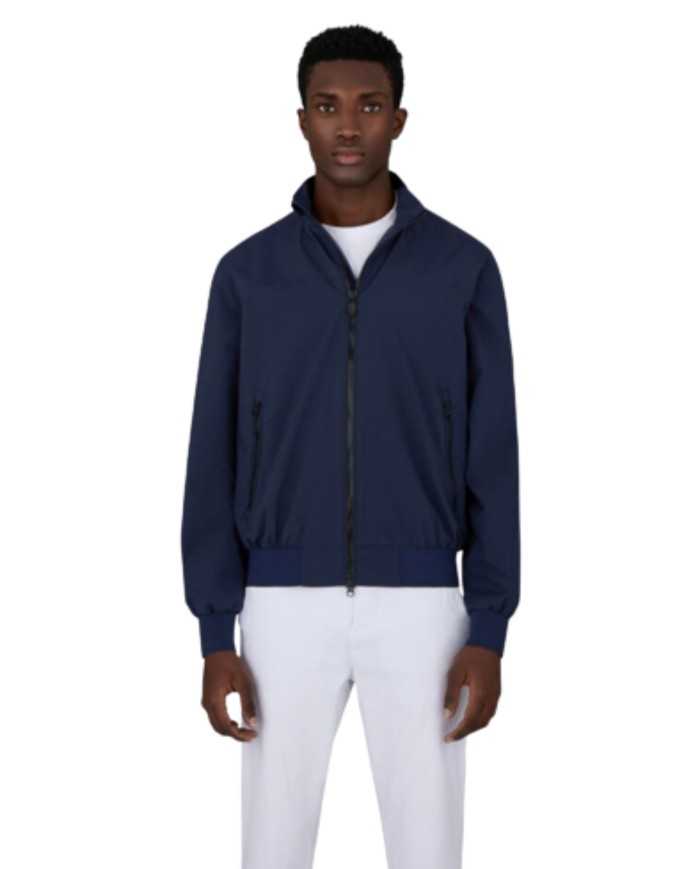giacca stile harrington navy blue da uomo con logo | SAVE THE DUCK giacca stile harrington navy blue da uomo con logo | SAVE THE DUCK