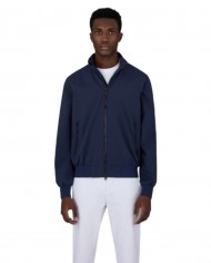 giacca stile harrington navy blue da uomo con logo | SAVE THE DUCK