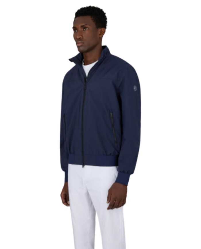 giacca stile harrington navy blue da uomo con logo | SAVE THE DUCK