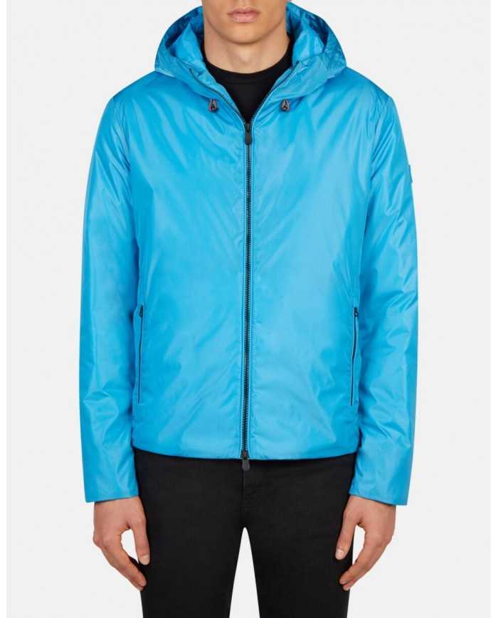 Giacca stile urban wave blue uomo con collo alto | SAVE THE DUCK