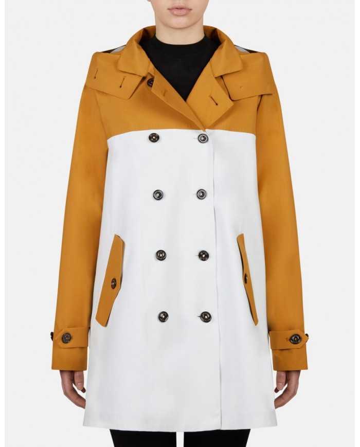 Cappotto lungo a tre stari brown/white da donna | SAVE THE DUCK Cappotto lungo a tre stari brown/white da donna | SAVE THE DUCK