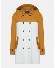 Cappotto lungo a tre stari brown/white da donna | SAVE THE DUCK Cappotto lungo a tre stari brown/white da donna | SAVE THE DUCK