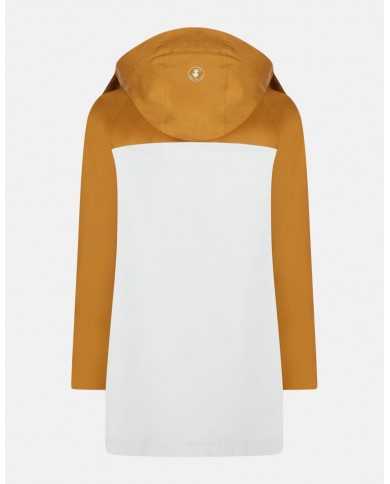 Cappotto lungo a tre stari brown/white da donna | SAVE THE DUCK Cappotto lungo a tre stari brown/white da donna | SAVE THE DUCK