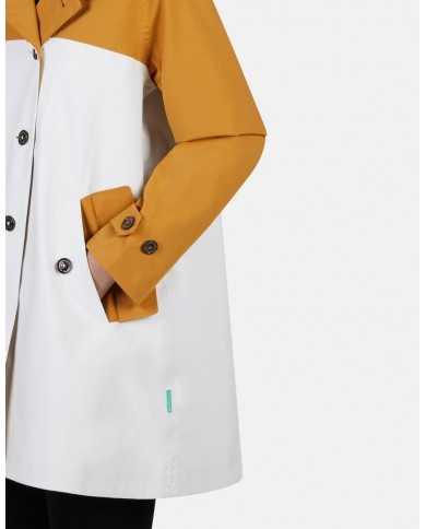 Cappotto lungo a tre stari brown/white da donna | SAVE THE DUCK Cappotto lungo a tre stari brown/white da donna | SAVE THE DUCK