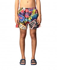 boxer mare da uomo con fantasia a scritte multicolor | DSQUARED2