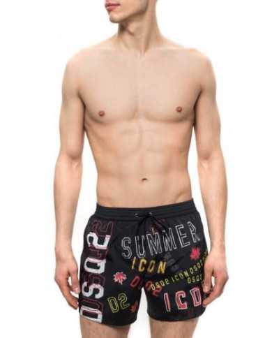 DSQUARED2 mare Costume Uomo D7B8E3190 PE 2020 Boxer Nero Multicolor... DSQUARED2 mare Costume Uomo D7B8E3190 PE 2020 Boxer Nero Multicolor...