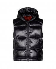 piumino gilet nero da uomo con interno in contrasto | SAVE THE DUCK