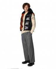 piumino gilet nero da uomo con interno in contrasto | SAVE THE DUCK