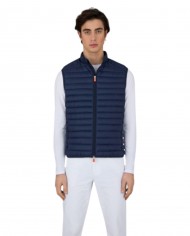 gilet navy blue da uomo con logo gommato | SAVE THE DUCK gilet navy blue da uomo con logo gommato | SAVE THE DUCK