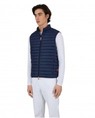 gilet navy blue da uomo con logo gommato | SAVE THE DUCK gilet navy blue da uomo con logo gommato | SAVE THE DUCK