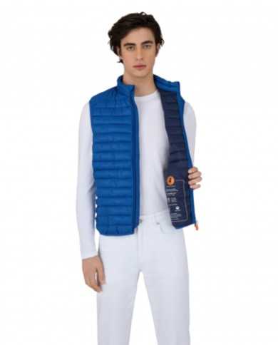 gilet snorkel blue da uomo con logo gommato | SAVE THE DUCK
