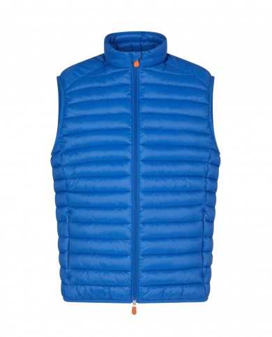 gilet snorkel blue da uomo con logo gommato | SAVE THE DUCK