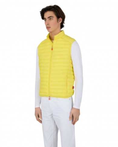 gilet starlight yellow da uomo con logo gommato | SAVE THE DUCK