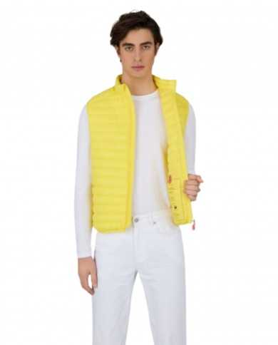 gilet starlight yellow da uomo con logo gommato | SAVE THE DUCK