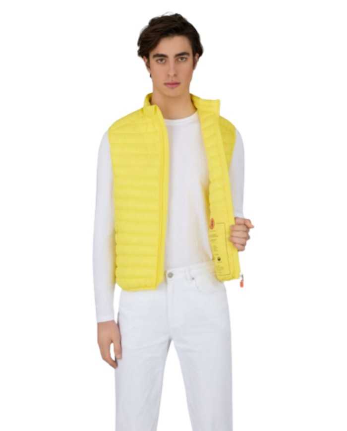 gilet starlight yellow da uomo con logo gommato | SAVE THE DUCK