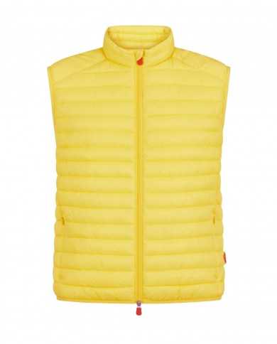 gilet starlight yellow da uomo con logo gommato | SAVE THE DUCK