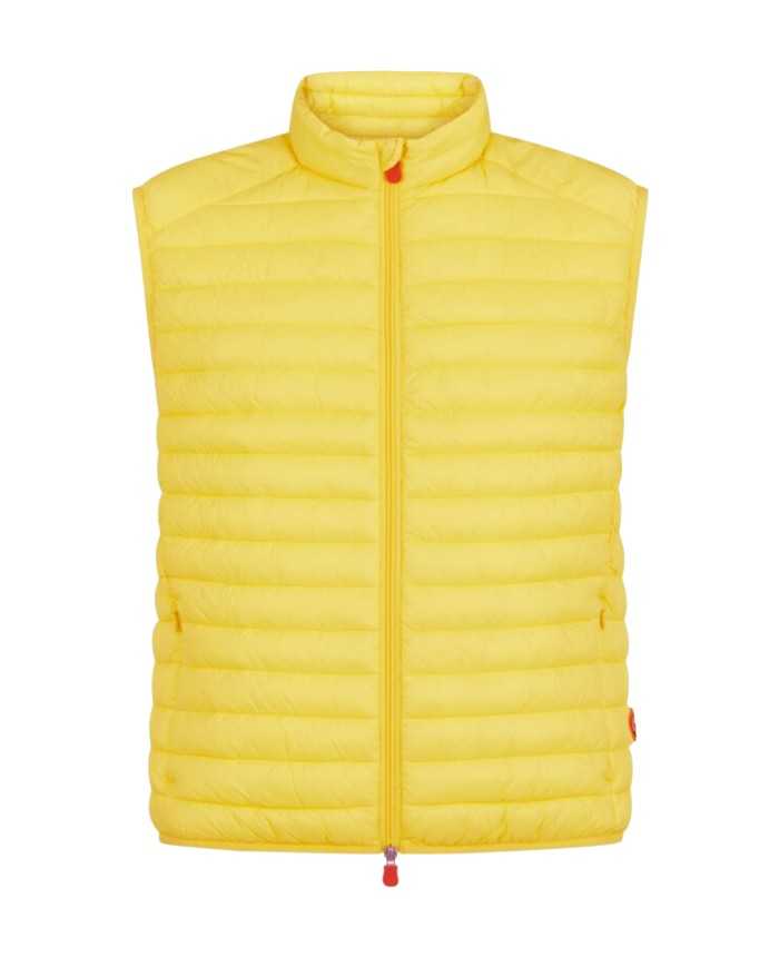 gilet starlight yellow da uomo con logo gommato | SAVE THE DUCK