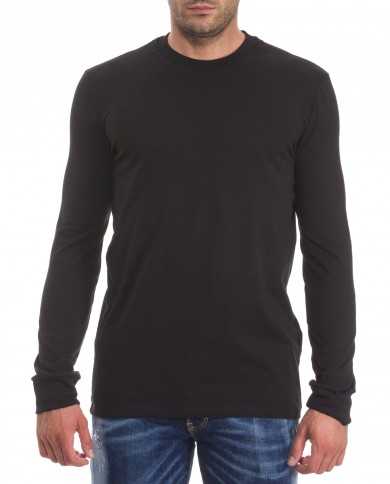 t-shirt nero da uomo logato dietro sotto il collo | DSQUARED2