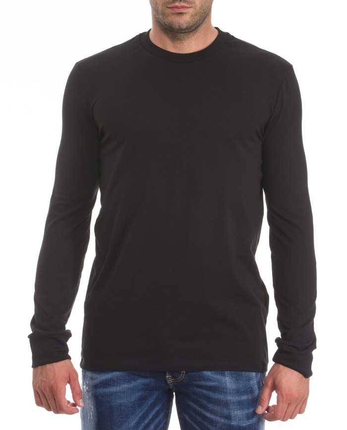 t-shirt nero da uomo logato dietro sotto il collo | DSQUARED2