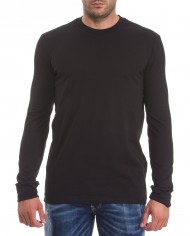 t-shirt nero da uomo logato dietro sotto il collo | DSQUARED2