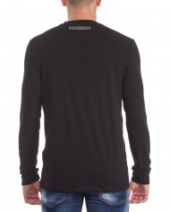 t-shirt nero da uomo logato dietro sotto il collo | DSQUARED2