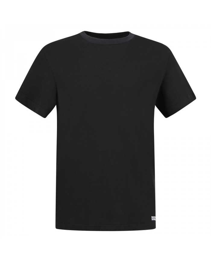 t-shirt nera da uomo logata in basso sul lato | DSQUARED2 t-shirt nera da uomo logata in basso sul lato | DSQUARED2