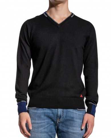 PEUTEREY Maglia Uomo Dencom 01 A-ES Maglioncino V Lana Slim Nero Ve... PEUTEREY Maglia Uomo Dencom 01 A-ES Maglioncino V Lana Slim Nero Ve...