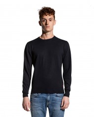 maglia blu grafite da uomo con logo ricamato in basso | PEUTEREY maglia blu grafite da uomo con logo ricamato in basso | PEUTEREY