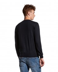 maglia blu grafite da uomo con logo ricamato in basso | PEUTEREY maglia blu grafite da uomo con logo ricamato in basso | PEUTEREY