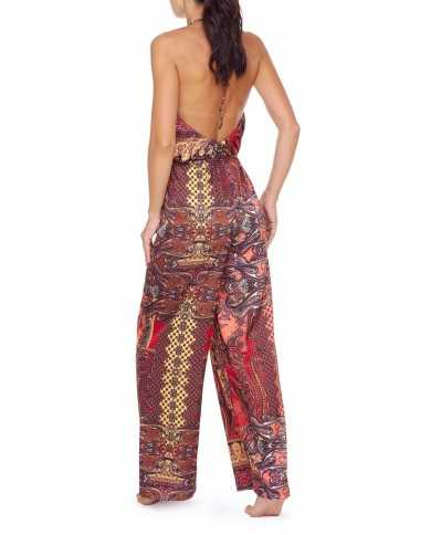 abio mare lungo a fantasia da donna con cintura e scollatura | FK abio mare lungo a fantasia da donna con cintura e scollatura | FK