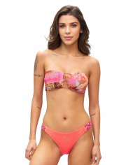 bikini a fascia e slip brasiliano da donna con fantasia lurex | FK bikini a fascia e slip brasiliano da donna con fantasia lurex | FK