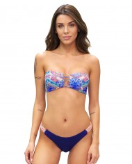 bikini a fascia e slip brasiliano da donna con fantasia lurex | FK bikini a fascia e slip brasiliano da donna con fantasia lurex | FK