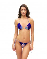 bikini triangolo mare con slip brasiliano da donna con fantasia | FK bikini triangolo mare con slip brasiliano da donna con fantasia | FK