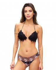 bikini con pelo con slip con coulotte da donna con fantasia | FK bikini con pelo con slip con coulotte da donna con fantasia | FK
