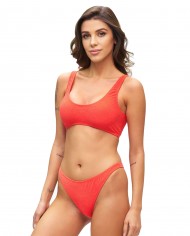 bikini top e slip con fianco americano mare arancio da donna | FK bikini top e slip con fianco americano mare arancio da donna | FK