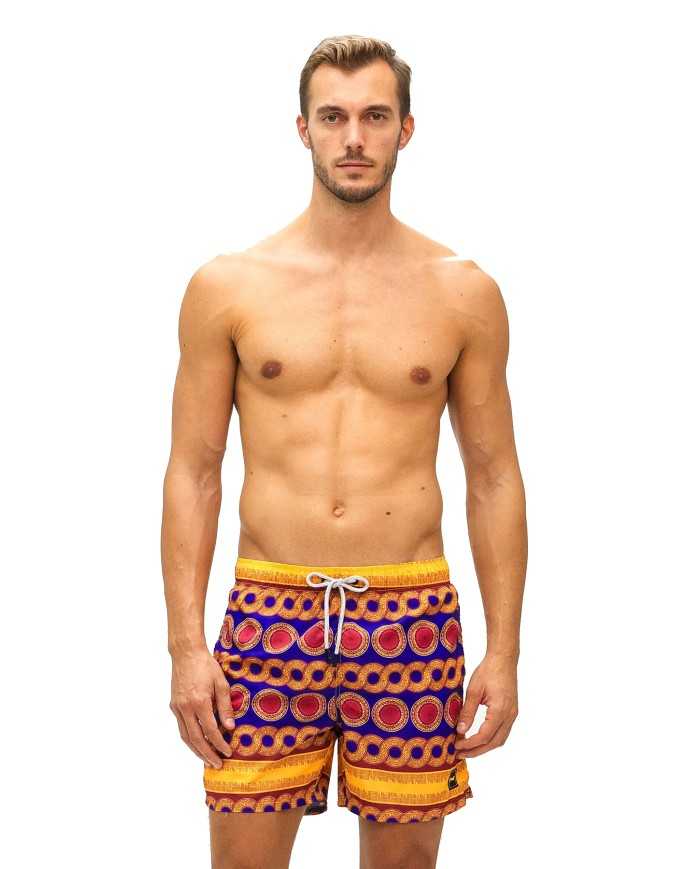 bermuda lungo mare da uomo con fantasia africa sul tessuto | FK